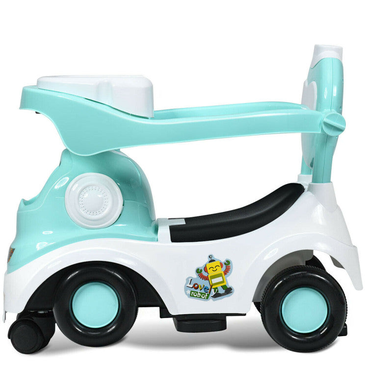 3-in-1 Ride-On Push Car with Music Box and Horn