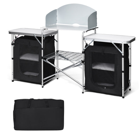 Folding Camping Table with Storage Organizer