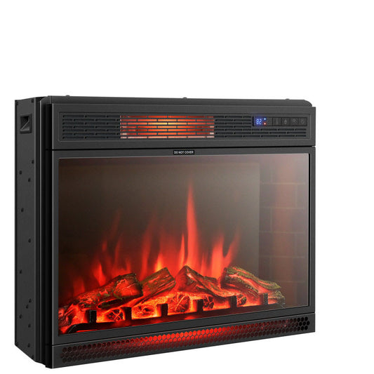 28-Inch Electric Freestanding and Recessed Fireplace with Remote