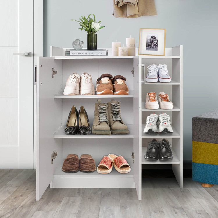 Freestanding Shoe Cabinet with 3-Position Adjustable Shelves