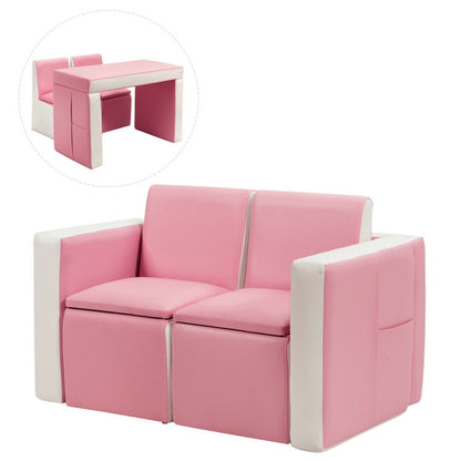 Multi-functional Kids Sofa Table Chair Set