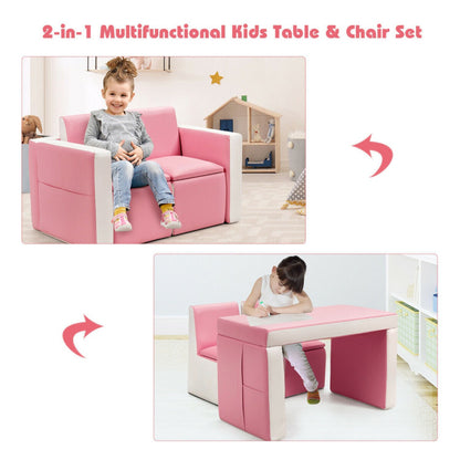 Multi-functional Kids Sofa Table Chair Set