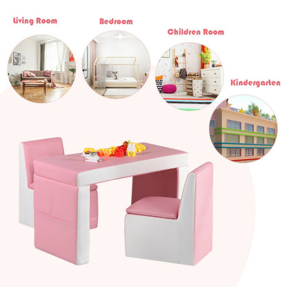 Multi-functional Kids Sofa Table Chair Set