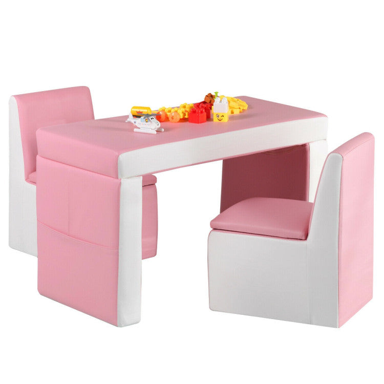 Multi-functional Kids Sofa Table Chair Set