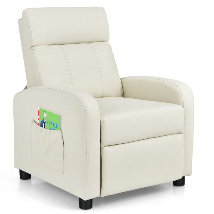 Ergonomic PU Leather Kids Recliner Lounge Sofa for the 3–12 Age Group