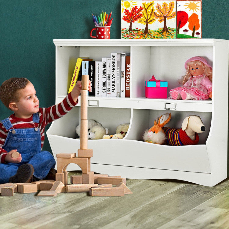 Kids Storage Unit Baby Toy Organizer Children Bookshelf Bookcase