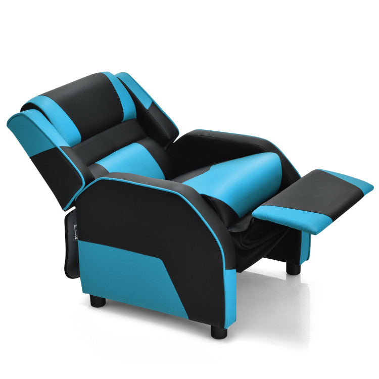 Kids Youth PU Leather Gaming Sofa Recliner with Headrest and Footrest