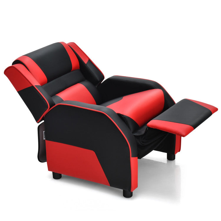 Kids Youth PU Leather Gaming Sofa Recliner with Headrest and Footrest