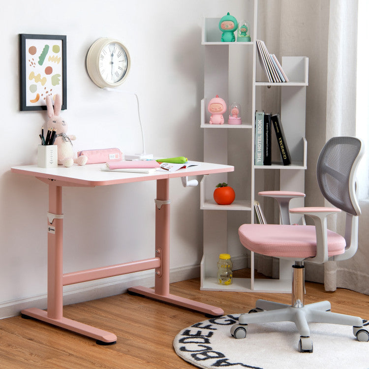 32 x 24 Inches Height Adjustable Desk with Hand Crank Adjusting for Kids