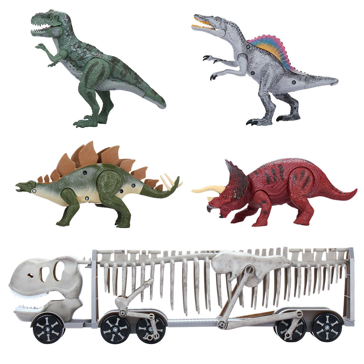 Dino Hauler with 4 Lights & Sounds Dinos