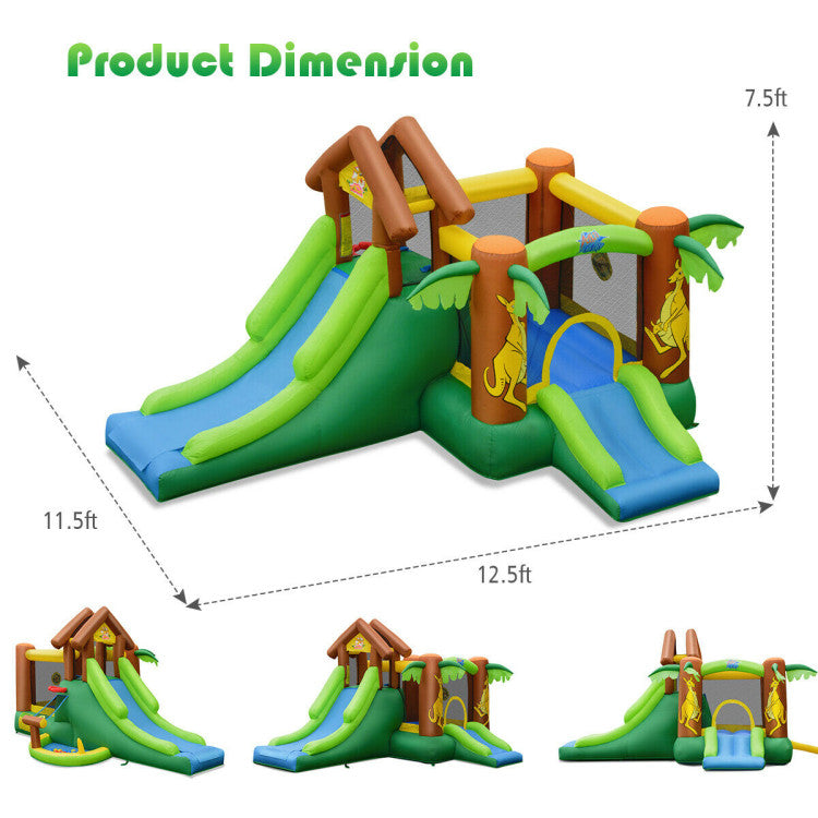 Kids Inflatable Jungle Bounce House Castle with Blower