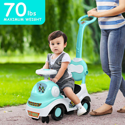 3-in-1 Ride-On Push Car with Music Box and Horn