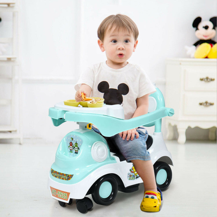 3-in-1 Ride-On Push Car with Music Box and Horn