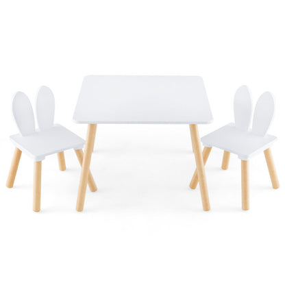 3 Piece Kids Table and Chair Set for Arts and Crafts Snack Time