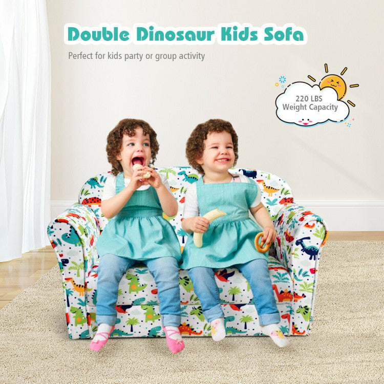 Double Kid Dinosaur Sofa