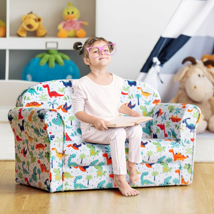 Double Kid Dinosaur Sofa