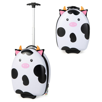16-Inch Kids Rolling Luggage with 2 Flashing Wheels and Telescoping Handle