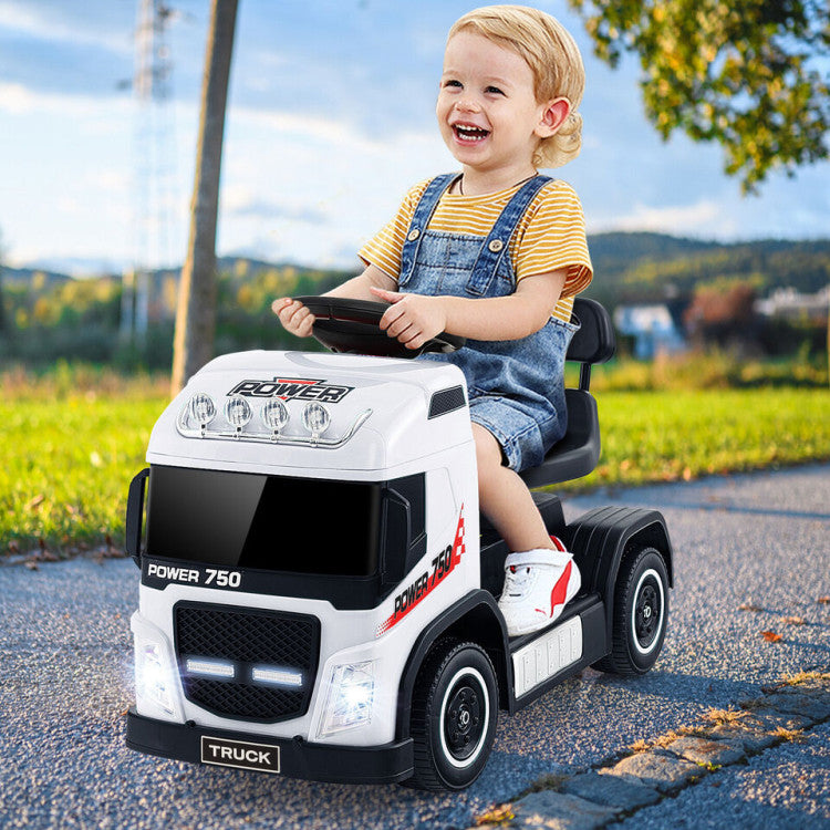 6V Kids Electric Ride-on Truck with Height Adjustable Seat
