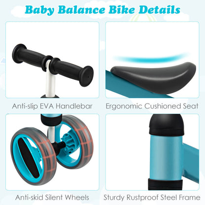 4 Wheels Baby Balance Bike Toy