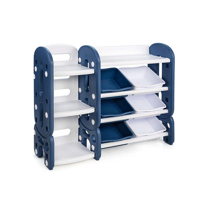 Kids Toy Storage Organizer with Bins and Multi-Layer Shelf for Bedroom Playroom