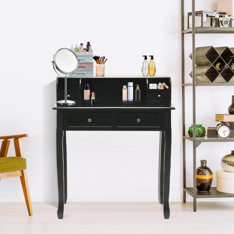 2-Tier Computer Vanity Desk with Removable Floating Organizer