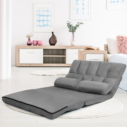 Foldable Floor 6-Position Adjustable Lounge Couch