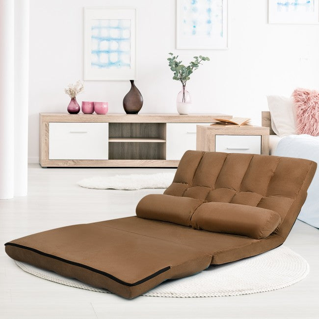 Foldable Floor 6-Position Adjustable Lounge Couch