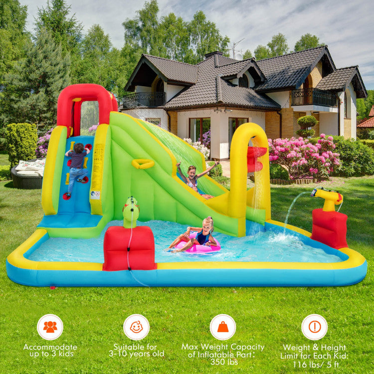 Costway Inflatable Splash Jump Slide Water Bounce without Blower