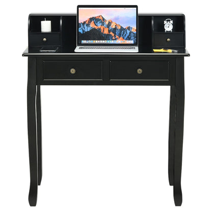 2-Tier Computer Vanity Desk with Removable Floating Organizer