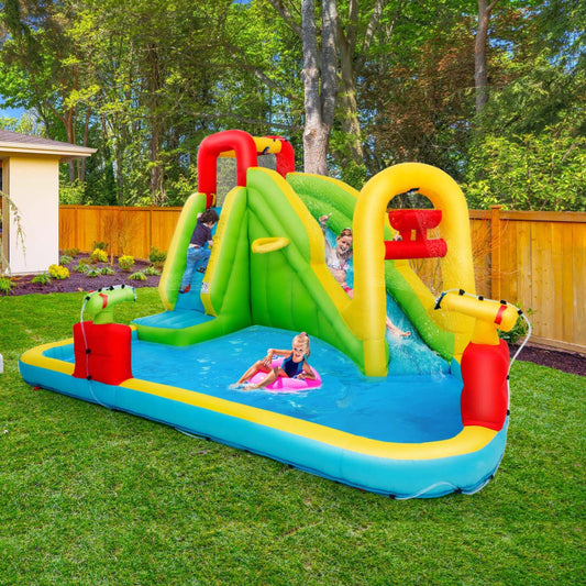 Costway Inflatable Splash Jump Slide Water Bounce without Blower