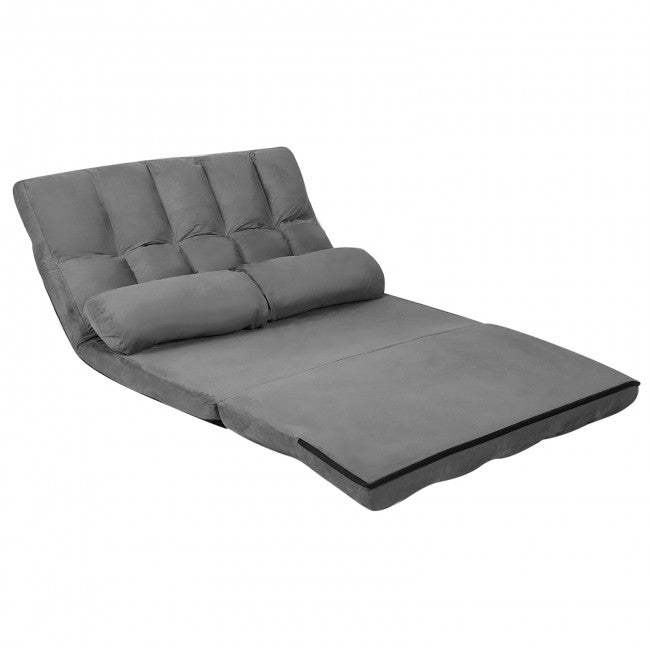 Foldable Floor 6-Position Adjustable Lounge Couch