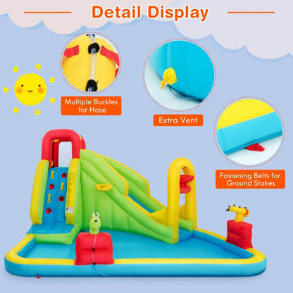 Costway Inflatable Splash Jump Slide Water Bounce without Blower