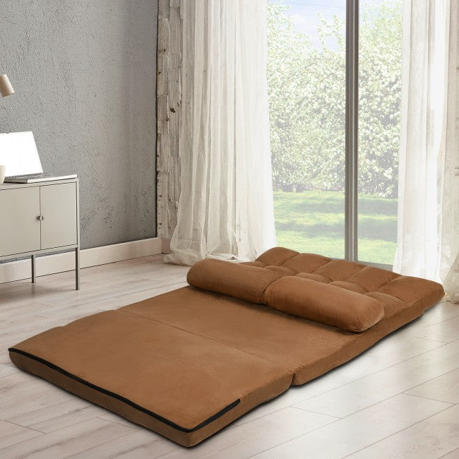 Foldable Floor 6-Position Adjustable Lounge Couch