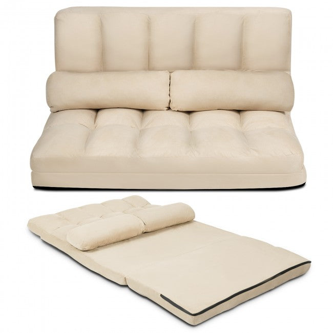 Foldable Floor 6-Position Adjustable Lounge Couch