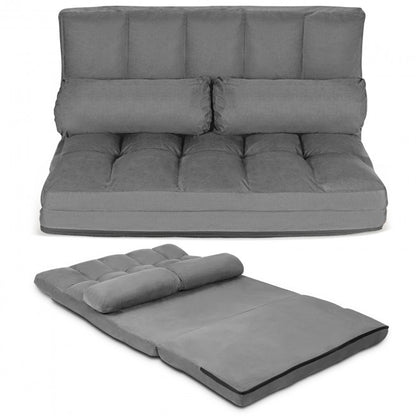 Foldable Floor 6-Position Adjustable Lounge Couch