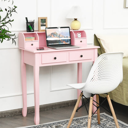 2-Tier Computer Vanity Desk with Removable Floating Organizer