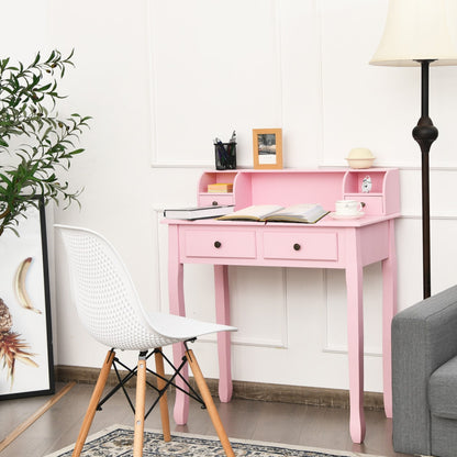 2-Tier Computer Vanity Desk with Removable Floating Organizer