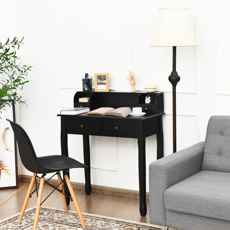 2-Tier Computer Vanity Desk with Removable Floating Organizer