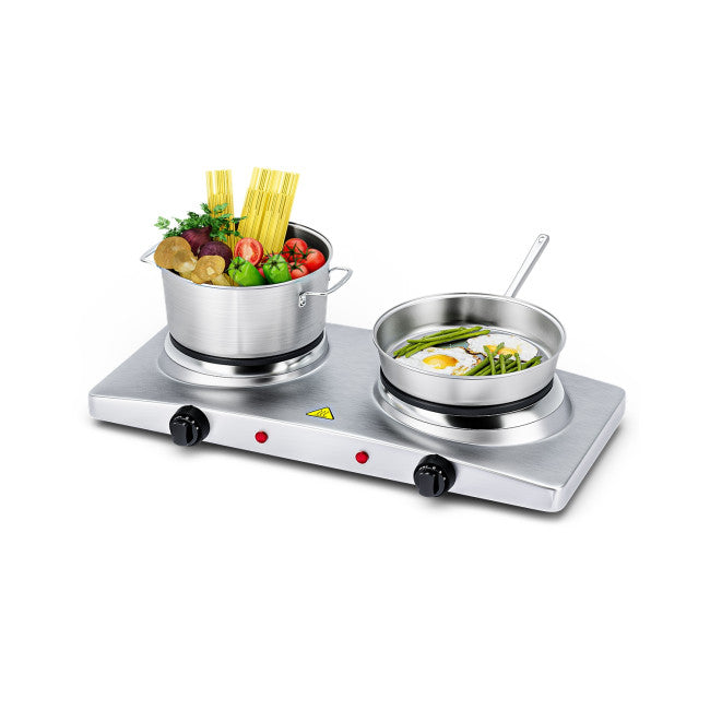 1800W Double Hot Plate Electric Countertop Burner