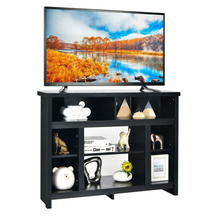 Corner TV Stand Entertainment Console Center with Adjustable Shelves