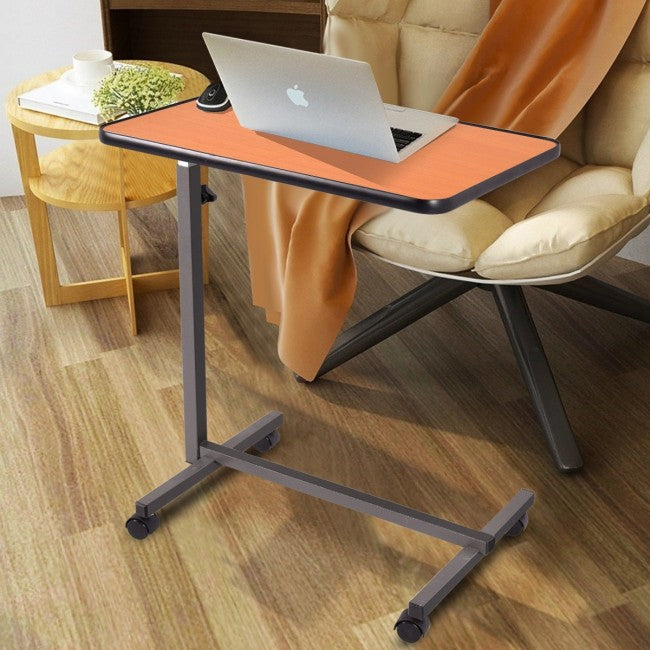 Over Bed Food Tray Small Rolling Computer Table