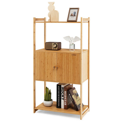 Bathroom Bamboo Storage Cabinet with 3 Shelves