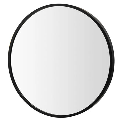 16-inch Round Wall Mirror with Aluminum Alloy Frame