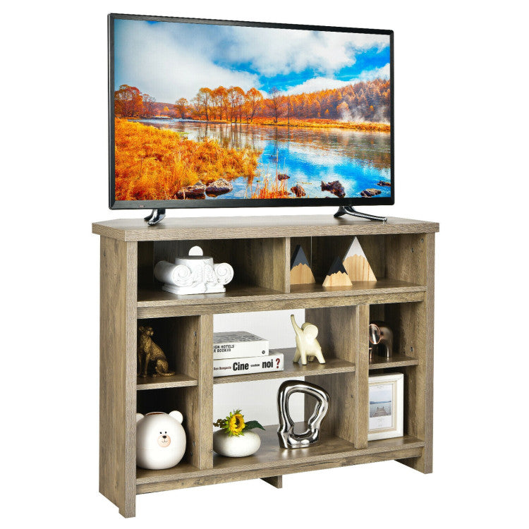 Corner TV Stand Entertainment Console Center with Adjustable Shelves