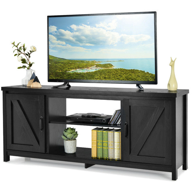 59 Inches TV Stand Media Console Center with Storage Cabinet