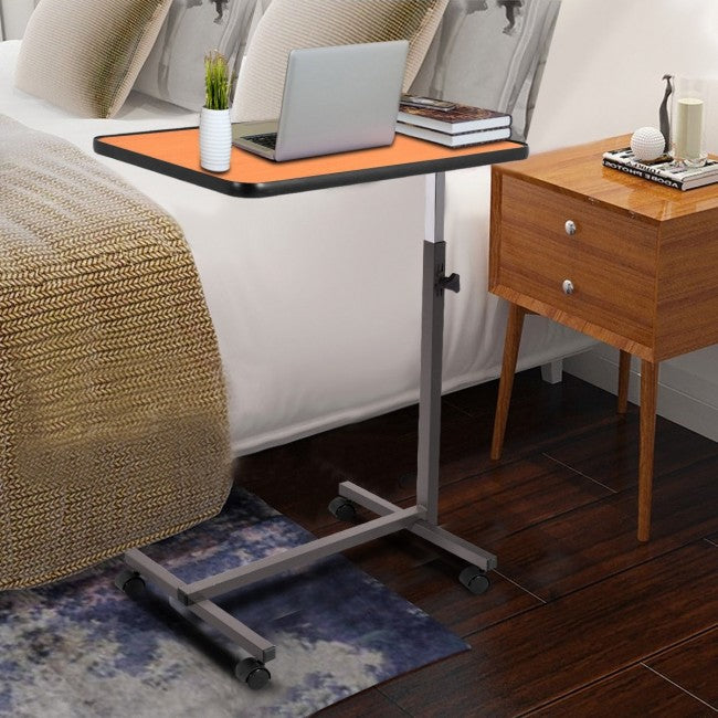 Over Bed Food Tray Small Rolling Computer Table
