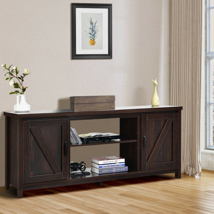 59 Inches TV Stand Media Console Center with Storage Cabinet