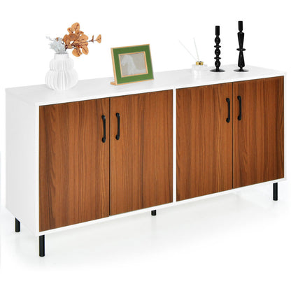 4-Door Kitchen Buffet Sideboard for Dining Room and Kitchen
