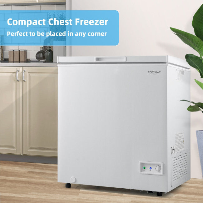 5 Cu Ft Chest Freezer with Removable Storage Basket