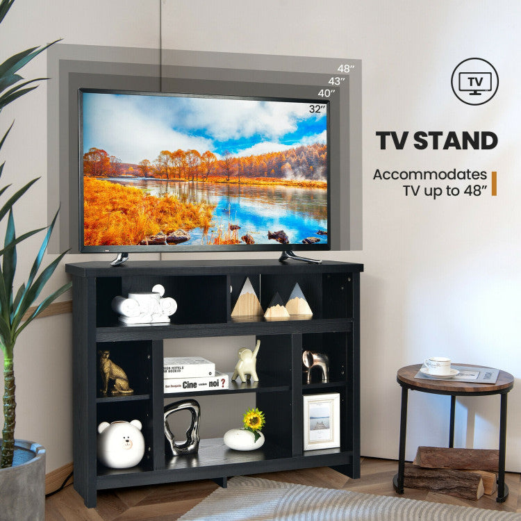 Corner TV Stand Entertainment Console Center with Adjustable Shelves